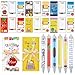 Epakh 6 Sets /36 Pcs Teacher Appreciation Gifts Bulk Sticky Note Pen Set with Bow Ribbon Apple Composition Crayon Pencil Rule Shape Self Stick Notes for Back to School First Day of School