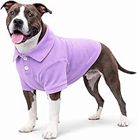 Vista 9 de lovelonglong Polo básico para perro, de algodón de primera calidad, camisetas polo para perros grandes, medianos y pequeños, con cuello de dos Blanco