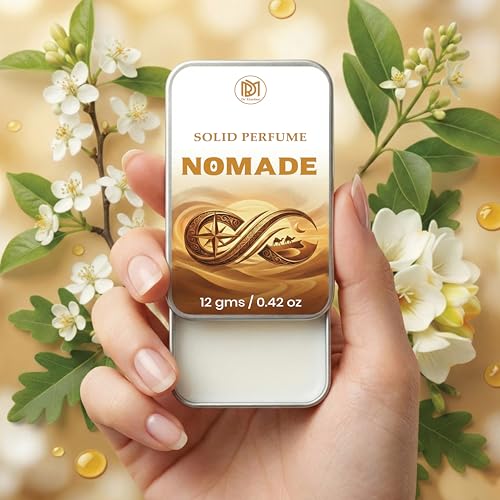 Image of Dr.Mashur Solid Perfume |Rose & Oud&Nomade Alcohol Free Wax Perfume Balm, Long Lasting | Pocket Tin 12g, Pack Of 2| Non Greasy Smooth Glide, Travel Friendly Men And Women