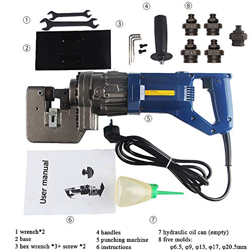 Odetools Mhp20 20mm Portable Hydraulic Punching Machine Steel Hole