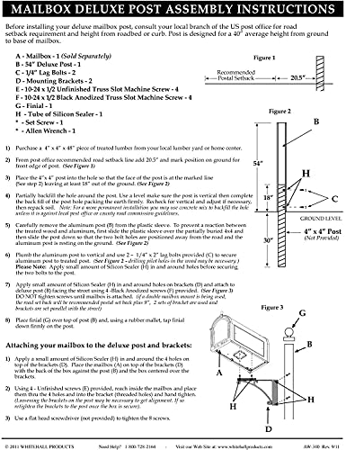 Whitehal Products 16305 Aluminum Ultimate Mailbox Package In Black #TOP3