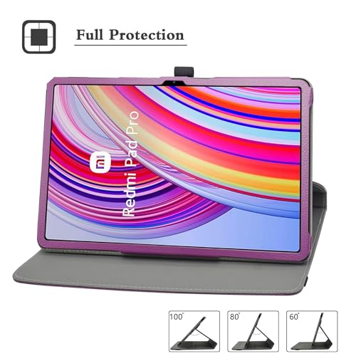 Coque Onn 12.1 Pro 2024 rotative 360 violette avec support ajustable