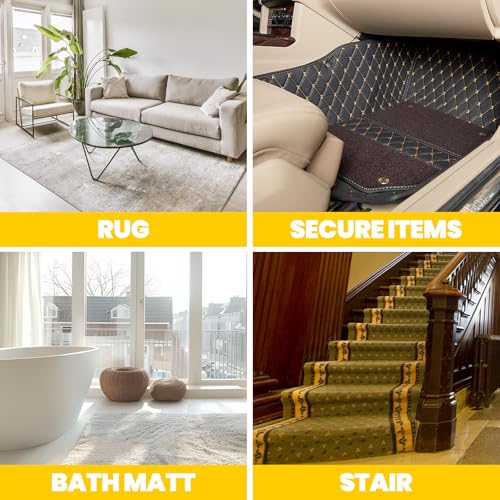 ADHES Teppichklebebänder Doppelseitiges Klebeband für Teppich Carpet Klebeband,100mm x 9.4m,Braun