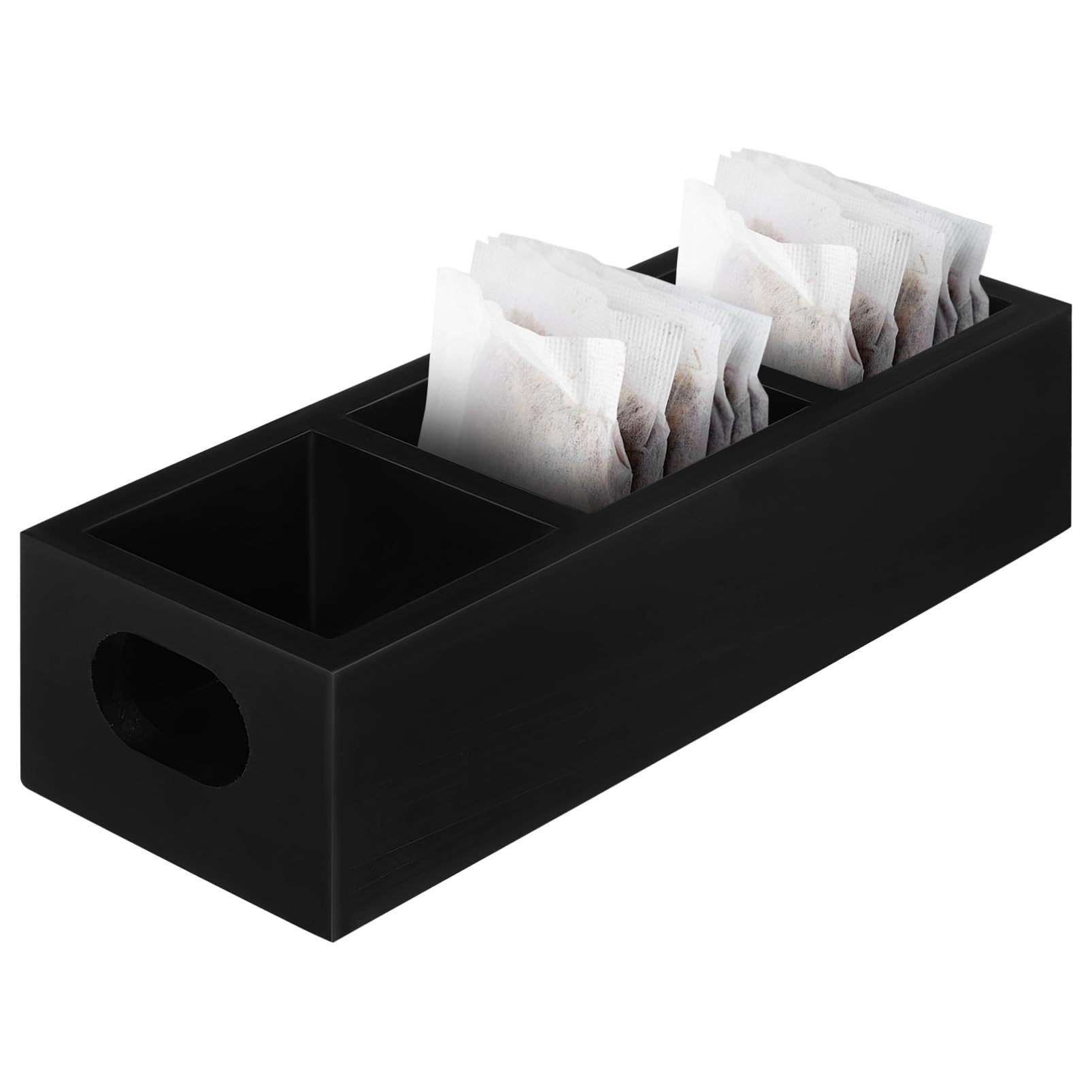 Teebeutel Organizer, Schwarz, mit Mehreren Fächern