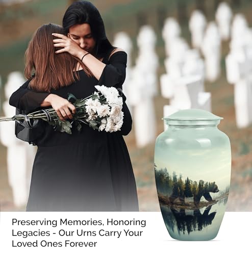 Image of Bear Urn - Urns for Human Ashes Adult Man - Cremation Urns for Adult Ashes Women - Ashes Urn - Cremation Urns for Burial - Urn for Human Ashes (10 inch Pack of 1)