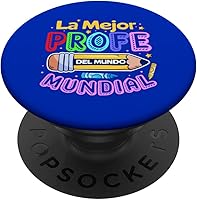 Vista 1 de La mejor profe del mundo mundial PopSockets intercambiables PopGrip