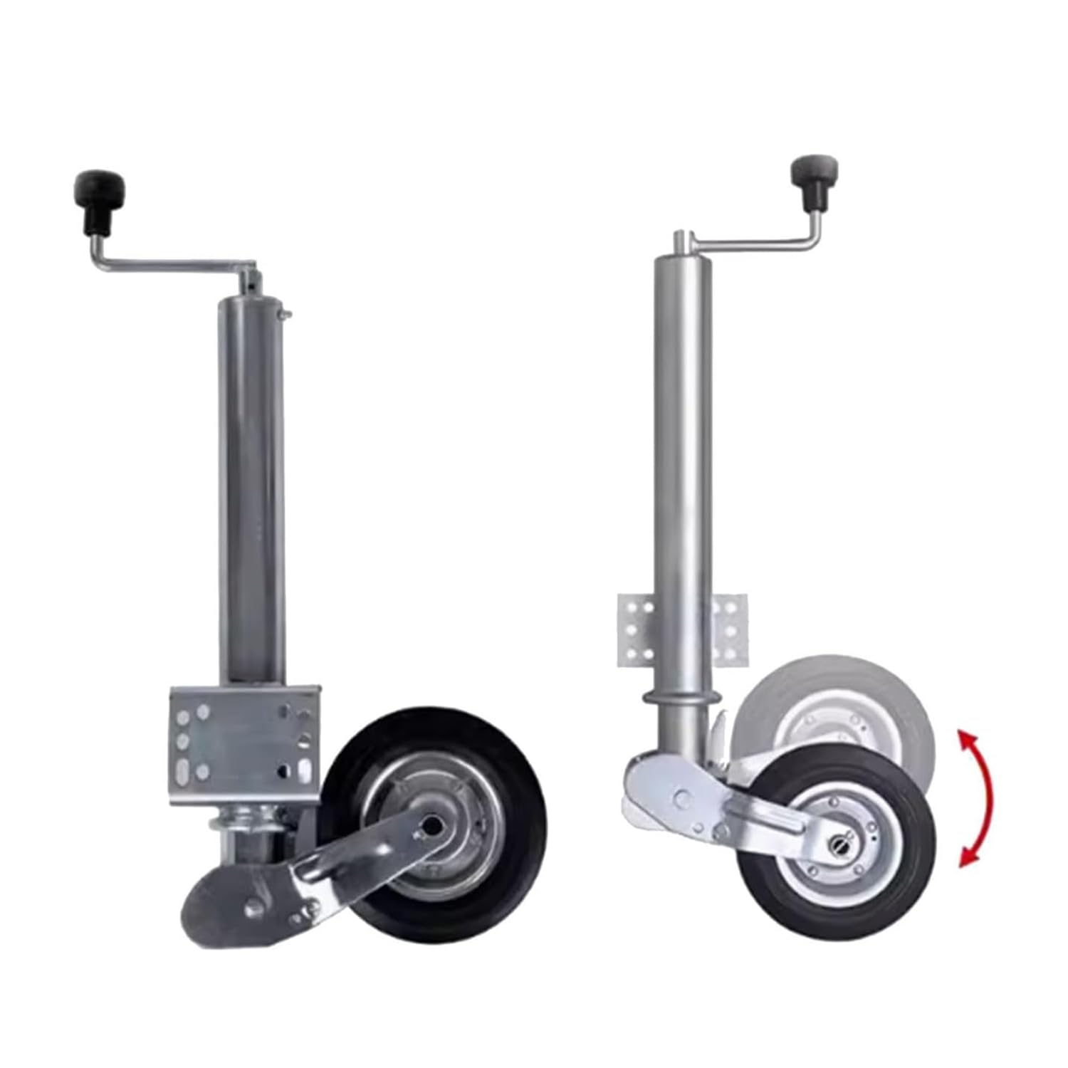 Ruota di Supporto Pieghevole Automatica, Ruotino per Carrello Rimorchio, Sollevamento Carrello Appendice Rimprchio Roulotte Registrbile per Rimorchi, Roulotte, Veicoli Trattori, 400 kg