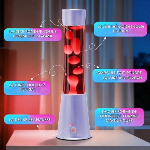 Besight Lampe à Mouvement Liquide Grande 40cm avec 17 Changements de Couleur et Télécommande pour Enfants et Adultes Veilleuse de Table Chambre Bureau Décoration Cadeau d'Anniversaire et de Noël – vue 4