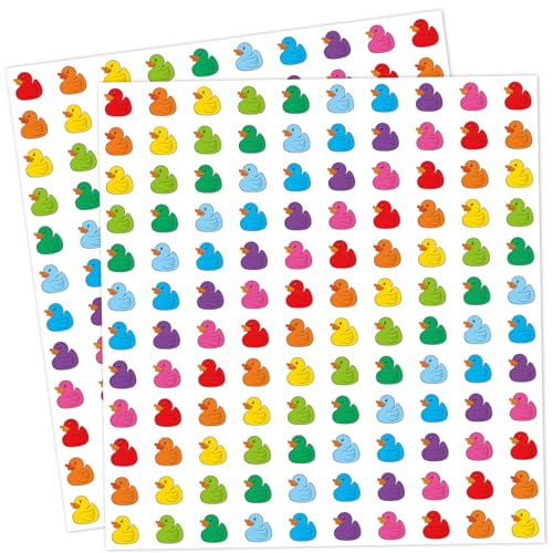 JarThenaAMCS 2400Pcs Mini Rubber Duck Sticker Colorful Duckling Paper Decal