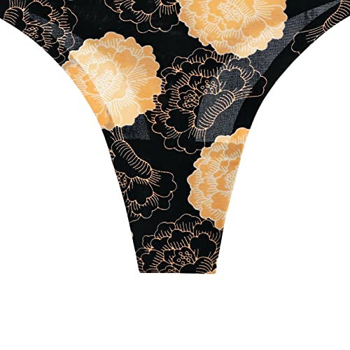 Tangas Femininas, Tangas Sem Costuras Impressas e Amigáveis ​​à Pele, Roupas Intimas Macias para Via