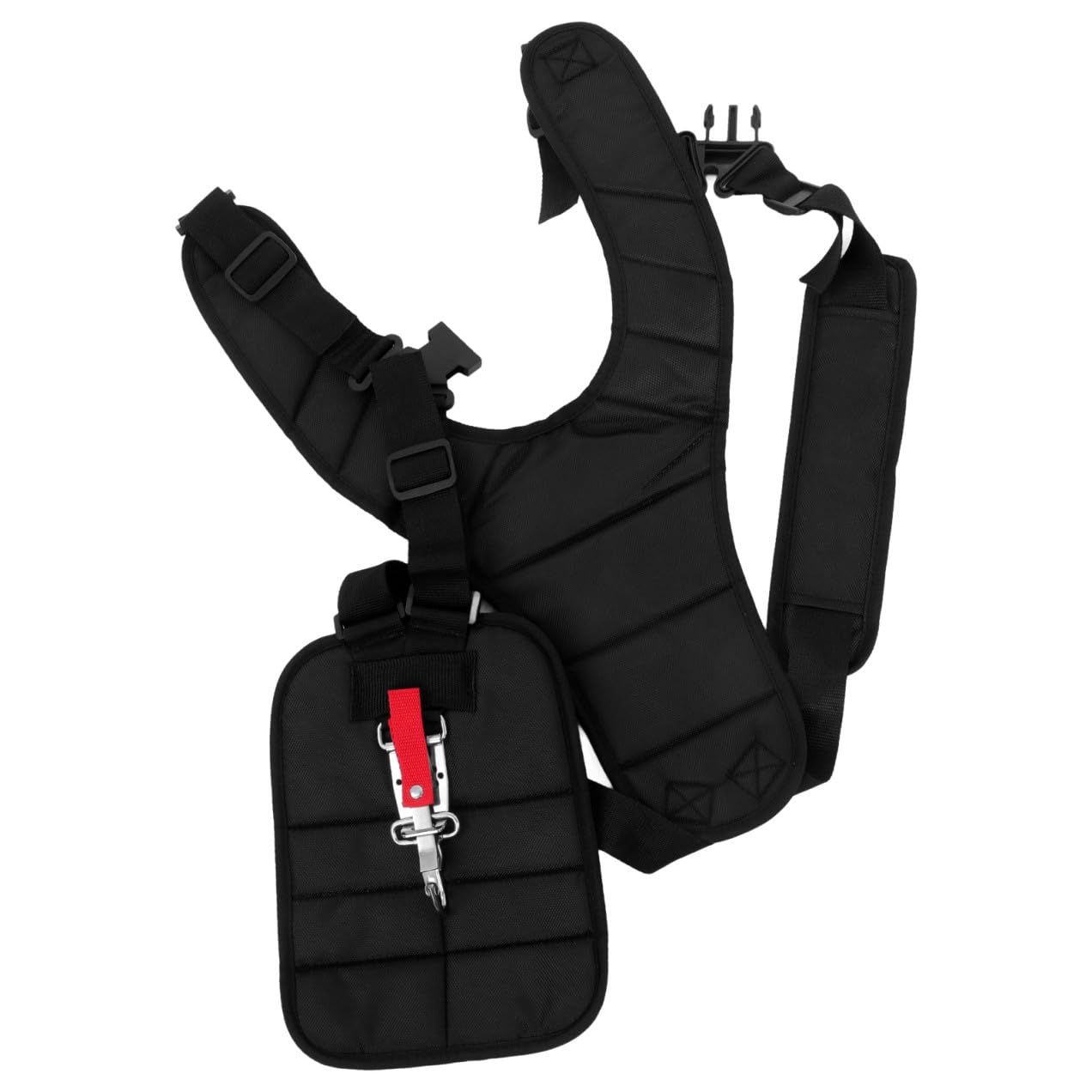 Yardwe Cinturón Acolchado para Desbrozadora Doble Correa Ajustable para Jardinería Soporte Ergonómico Distribución Carga Muñecas y Hombros Compatible con Varias Versiones