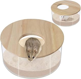 Large Hamster Sand Bath Box, Transparent Acrylic Sand Bath Box and Hamster Bathroom, Hamster Home and Hamster Accessories