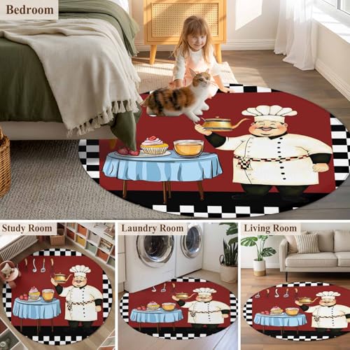Tapete redondo Homechoid 3ft para interiores miniatura 7