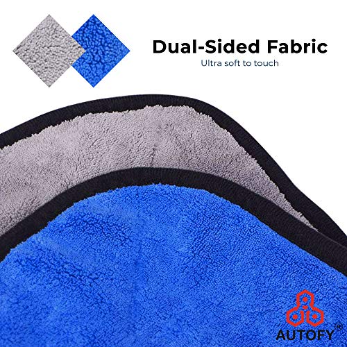 Image of Autofy Multipurpose Microfiber Cleaning Towel Cloth 800 GSM [**Pack of 5**] Highly Absorbent Dust Towels for All Vehicles Bikes Cars Glass Kitchens (40cm x 30cm Multicolour)