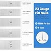meite 23 Gauge Pin Nails, Assorted 5 Sizes (5/8, 3/4, 1, 1-3/16, 1-3/8) Micro Headless Piner Nails - Galvanized 23GA Pins Nails for Nail Gun, Ideal for Fine Woodworking (10,000 Counts)