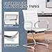 Yaheetech Faux Leather Office Reception Chair Without Wheels Mid Back Ergonomic Guest Chairs for Conference Reception Room Waiting Room, Set of 2 White