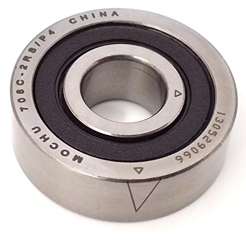 MOCHU 8mm 708 708C 708C-2RS/P4 8X22X7 Spindle Angular Contact Ball Bearings ABEC-7 Double Sealed Rubber Seals