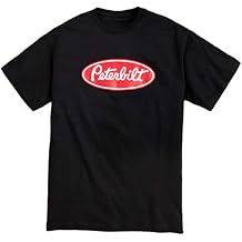 PB Trucks Peterbilt Black Vintage PB Oval Logo Tee Shirt Short Sleeve