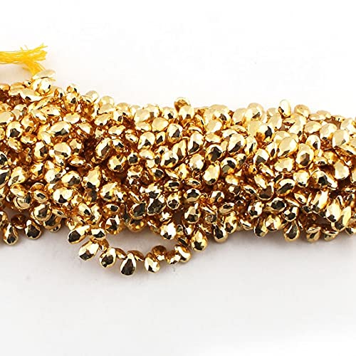 Pyrite dorée en poire LKBEADS pour créer des bijoux bohèmes chics d'été SB877
