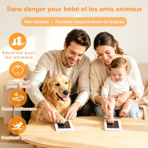 Nabance Empreinte Chien 2pcs Tampon 4 Cartes Kit Empreinte Chien Chat – vue 2