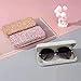 Bestbling Bling Rhinestone Hard Shell Eyeglasses Case for Women Men - Fashionable Design, Portable and Protective (Silver)