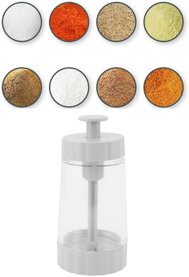 0.5g Quantitative Salt Shaker – Precise Measuring Seasoning Bottle with Airtight Seal for Kitchen, Refillable Dispenser White 4.8 x 2.4 in