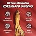 Korean Red Ginseng Extract Capsule Plus - All-in-One Vegan Supplements - Energy Boost & Immune Support, Caffeine Free & Non-GMO (600mg, 30 Capsules)
