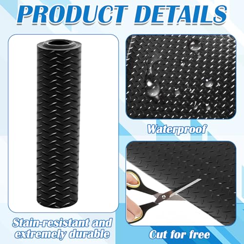DAJAVE 300 x 150 cm Gummimatte Meterware Schutzmatte, Garagenboden matten, Noppenmatte Bodenmatte aus Gummi, rutschfest Gummimatte Bodenmatte mit Noppen Gummiläufer für Keller, Werkstatt, Garage