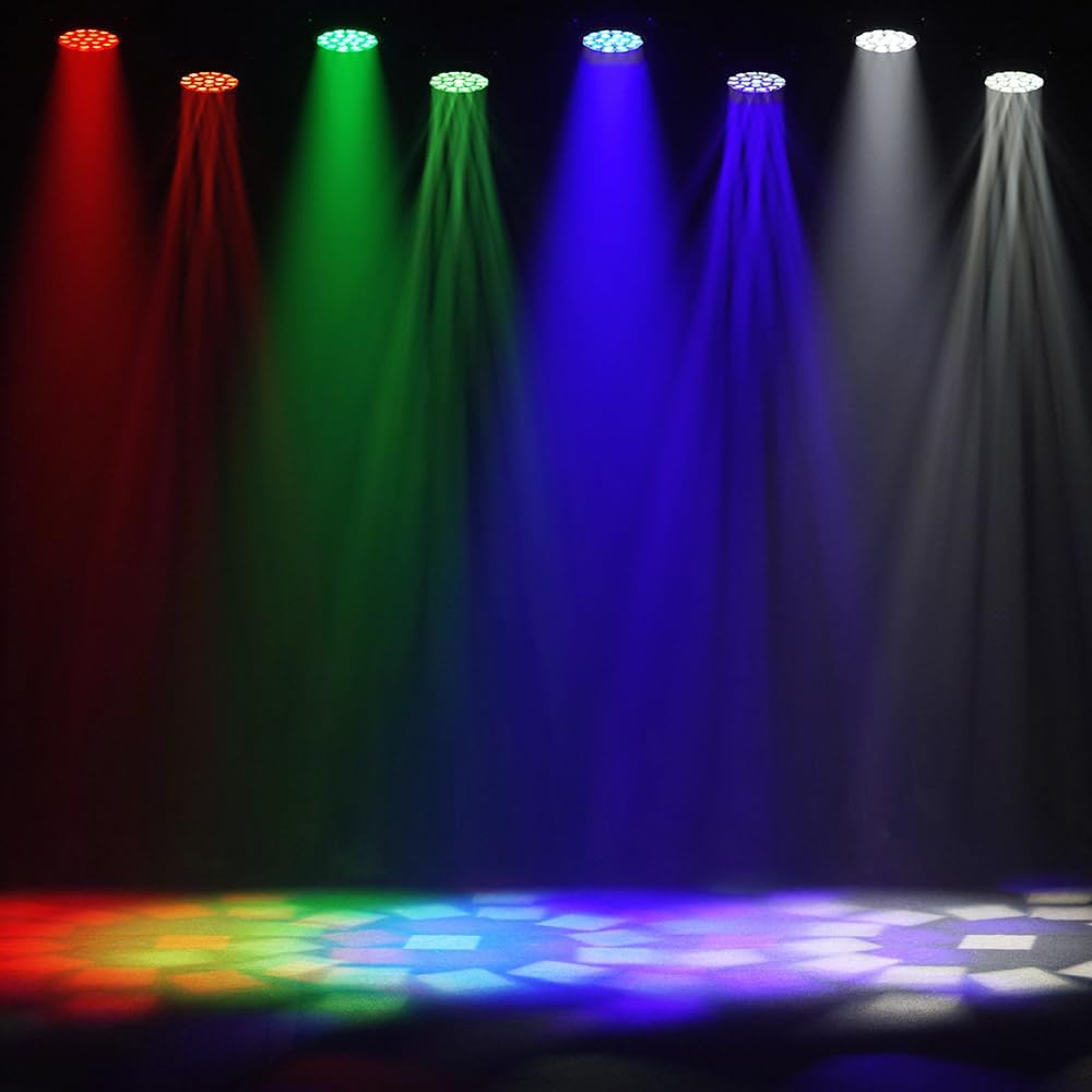SHEHDS 19x40W LED Moving Head Light, RGBW LED Stage Light with RGB Ring Effects, with Zoom, Beam Effect, 360° Rotation, for Outdoor Concert Performance, Theater, School Show