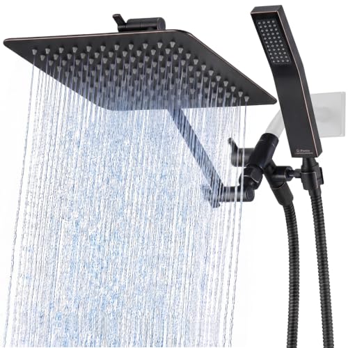 G-Promise All Metal 10" Rain Shower Head with Handheld for Bathroom Upgrade