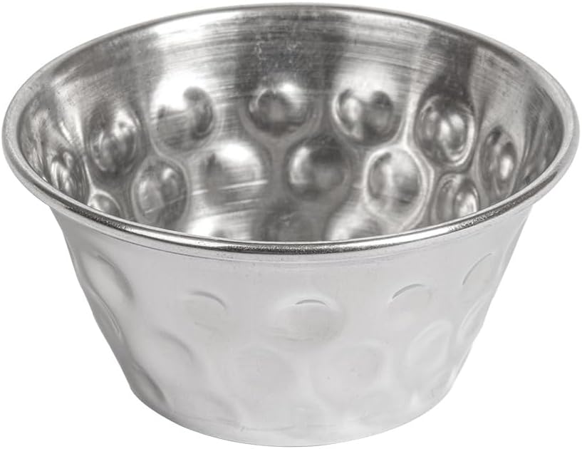 Garcia de Pou - 12 Units - Hammered Ramekins 'Artinox' 60 ml Ø 6,2 x 3,3 Cm Silver Stainless Steel