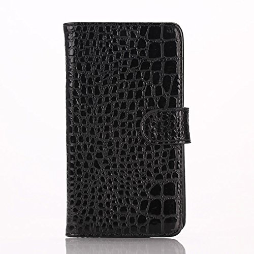 Leather Wallet Flip Case Cover For Samsung Galaxy Note Edge N9150 (Black)