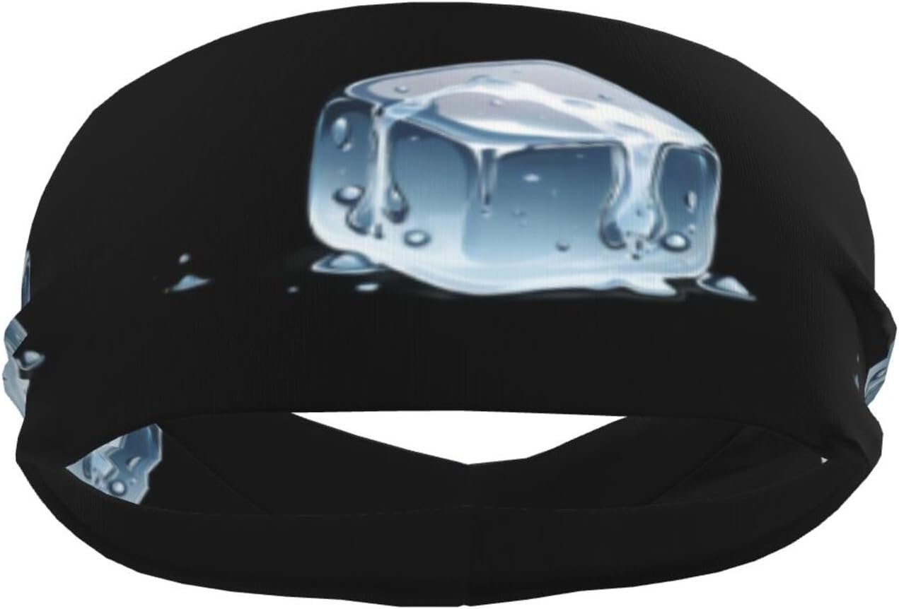 Silver Black Ice Cubes Sports Sweatband – Stay Dry & Confident During Every Workout