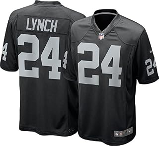 Nike Men's Oakland Raiders Marshawn Lynch #24 Game Day Jersey Small Black