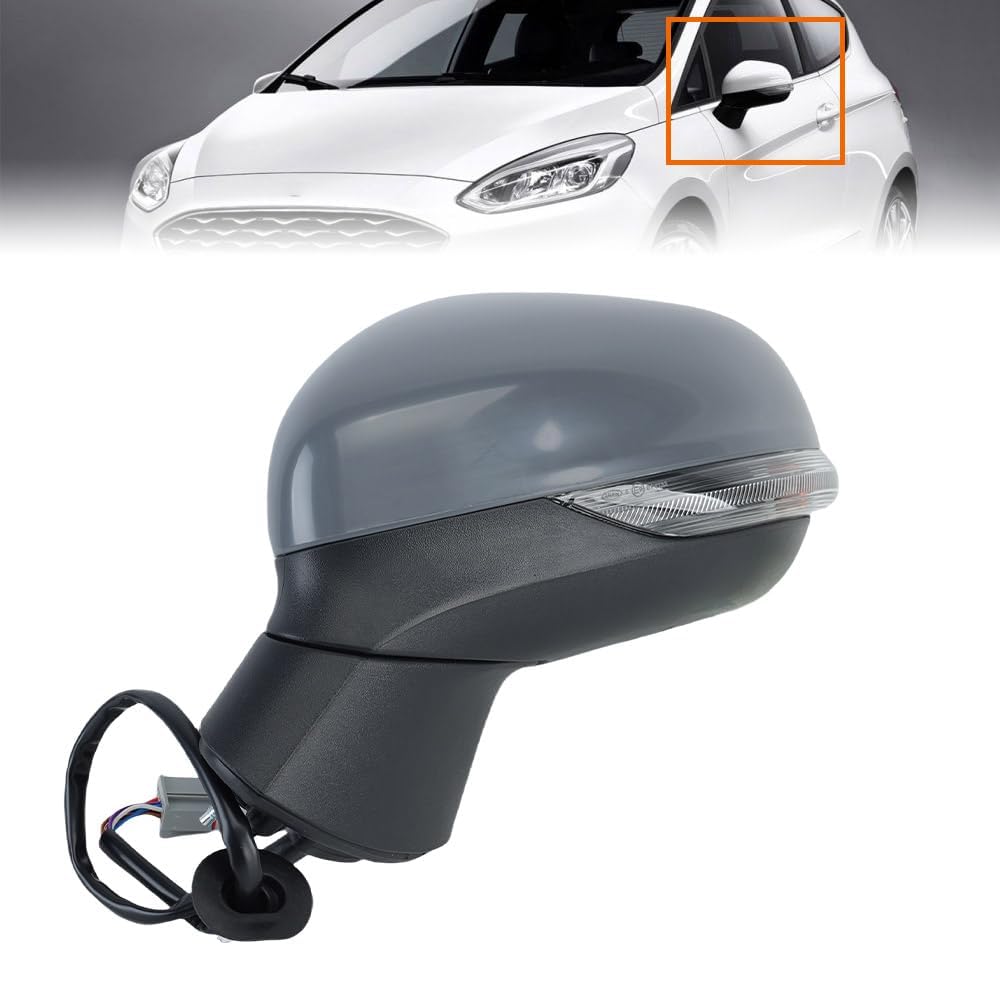 Specchietti Esterni Completi per Ford Fiesta MK8 2017 2018 2019 2020 2021 2022,Destro/Sinistro Pieghevole Elettrica Gruppo specchietto retrovisore