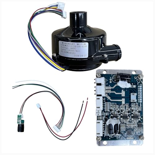 24V 3-phase Brushless 6kPa 24000rpm DC Centrifugal Air Blower 9250 High Pressure Fan + Driver Ventilation system for Buffer Air Cushion Machine, UAV, Fuel Cell, Car Mounted Purifier,Suction Device by DORUNDEA - Used condition - US$81.69
