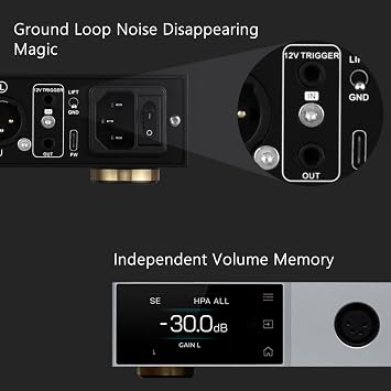TOPPING A70 Pro Headphone Amp & Preamp 17000mWx2 Power Output, T'ang-ku-la Module, 147dB Dynamic Range, 8 Volume Memories, Precise R2R Volume Control, Low Distortion Output (A70PRO-Silver)