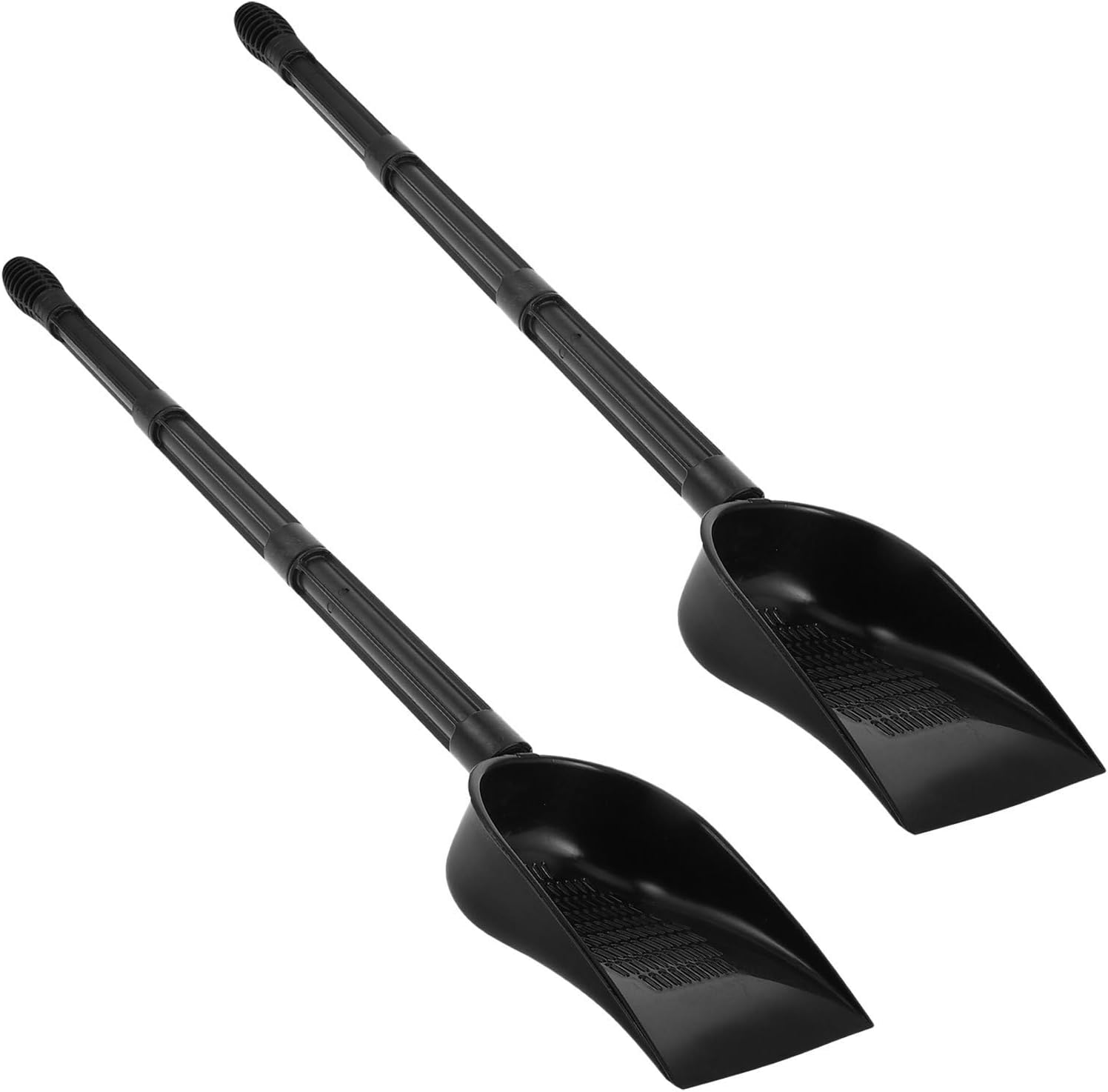 Cabilock 2pcs Aquarium Gravel Sand Shovel with Ergonomic Handle | Pvc Black Build, Fits Most Tank Sizes, Efficient Substrate Maintenance