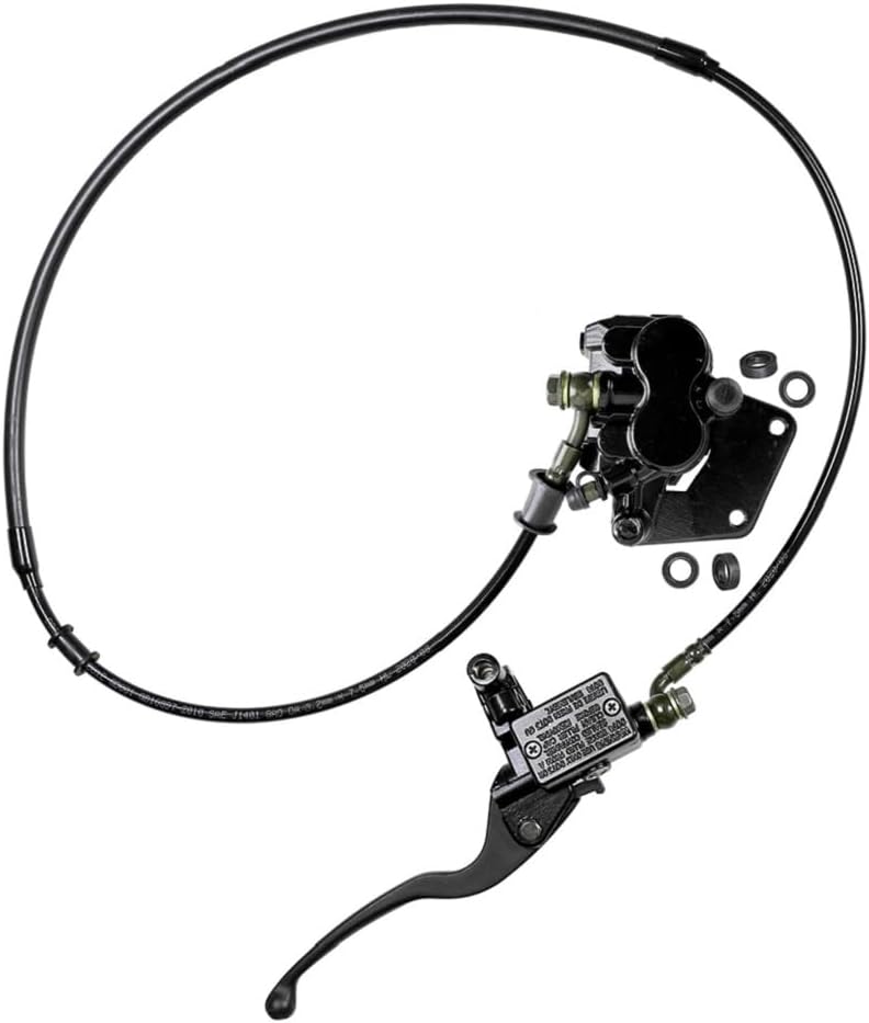 70/100-19 Pit Dirt Bike Front Wheel Tire Rim with 1380mm (54") Front Hydraulic Brake Caliper Cylinder Assembly Kit Offroad Motorcycle Scooter Monkey Trail Bike Big Wheel Motocross Apollo 150cc 200cc