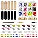 DisplayMore Premium Wooden Fingerboard Deck - Includes Prolific Foam Tape & Multicolour Wheels, The Classic - 30mm x 100mm - Pre-Drilled Holes Size (164PCS Finger Skateboard DIY Set)