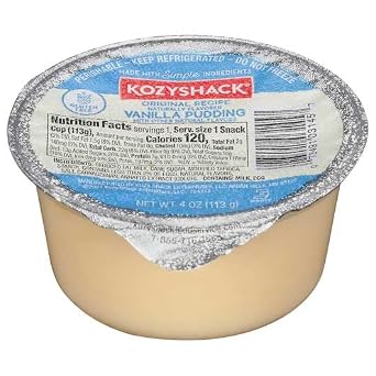 Kozy Shack Vanilla Pudding, 4 Ounce - 48 per case.