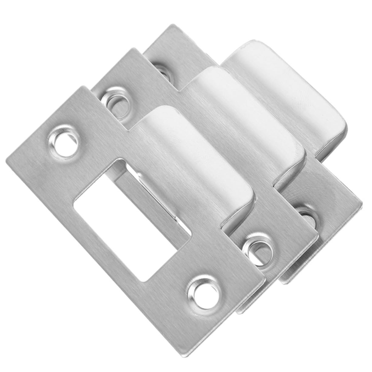 Mikikit Stainless Steel Door Lock Reinforcement Deadbolt Strike Plates Security Latch Kit