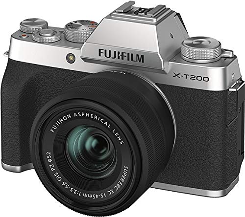 Fujifilm X T200 Mirrorless Digital Camera, Silver with Fujinon XC15 45 mm Optical Image Stabilisation Power Zoom Lens kit - Image 2