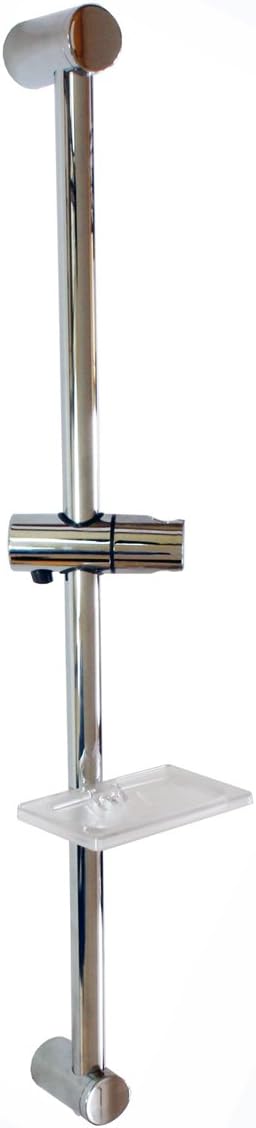 SANIXA JL14MOON Shower Rod Adjustable Bracket Telescopic Shower Holder & Soap Dish Brass/ABS Shower Rail Wall Bar Shower Bathroom
