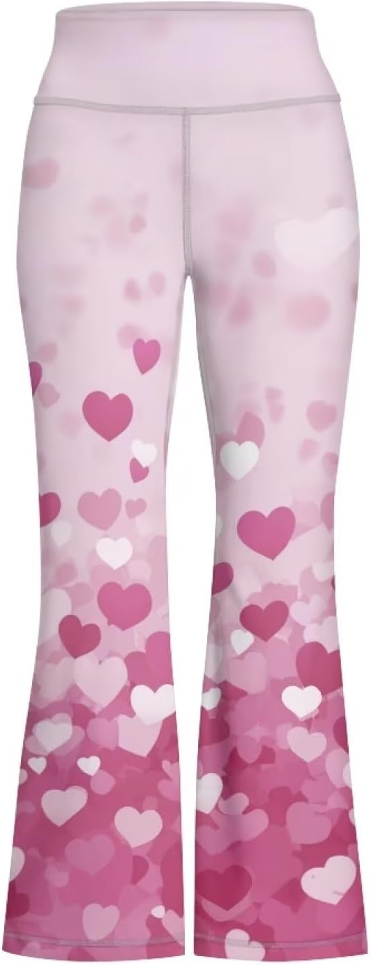 Girls Athletic Leggings Dance Workout Running Yoga Pants Bell Bottom Flare Kids Yoga Leggings High Waisted