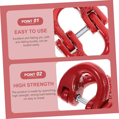 Conector de acero para cadena PRETYZOOM de doble anillo resistente para construcción, 2 u. 7