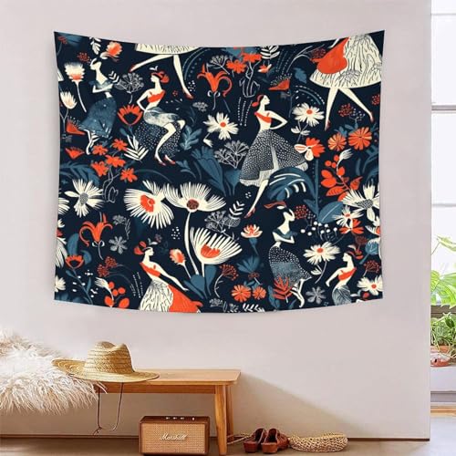 Tapisserie murale fleurs 3D tenture decoration murale tissu 180x230cm salon chambre