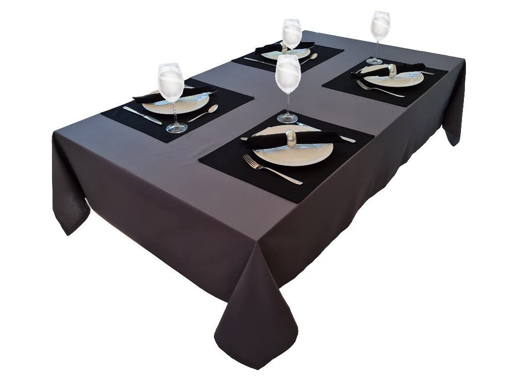 Place Mats Set of 4 Made from 100% Cotton Collection Concept, Choice of Colours and Sizes (Place Mats Set of 4-46 x 36 cm, Black) - Image 2