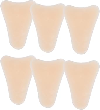 6 Pack Womens Seamless Silicone Crotch Protectors, Reusable Tights and Swimwear Covers, Invisible Silicone Womens Seamless Pad Covers M, Skin Tone