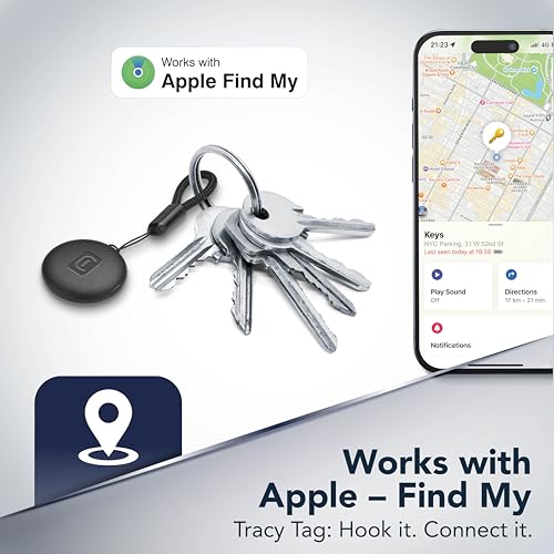 Cellularline Tracy Tag - Trova Oggetti Compatibile Con Apple Ios Find Me - Compatibile Con Accessori Airtag - Batteria Sostituibile (Durata 1 Anno) - Resistente A Polvere Ed Acqua - Verde - 2